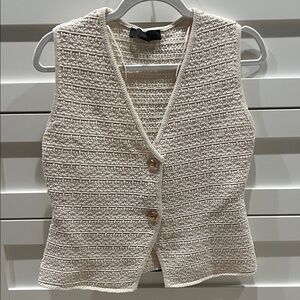 NWOT Zara Off-White Textured Knit Top